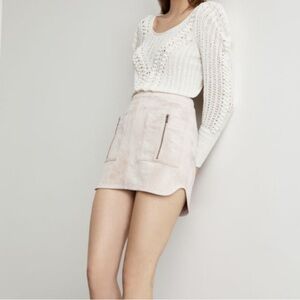 BCBG MaxAzria faux suede skit L